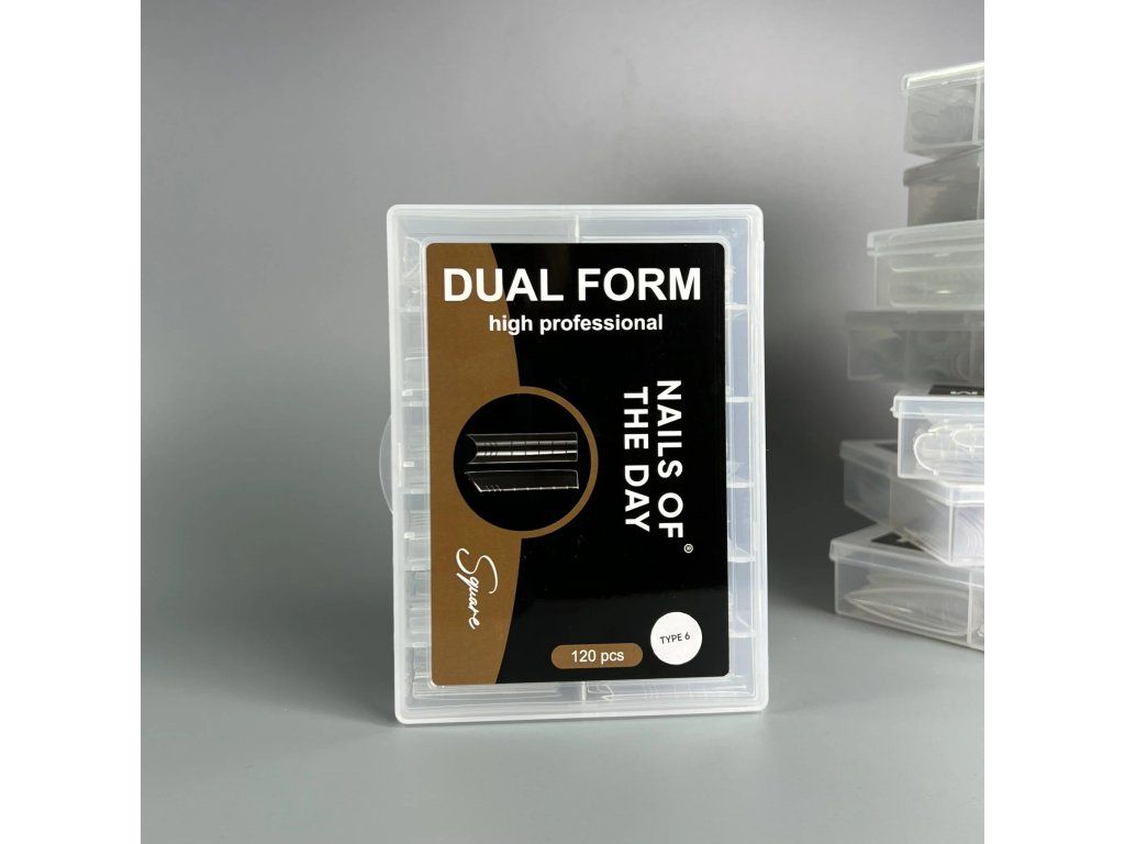 NAILSOFTHEDAY Dual Form Square 04 (Type 6) – upper forms arched square for partial correction/modeling.