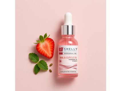 Nail and cuticle olej with strawberry extract and vitamin E Shelly 30 ml