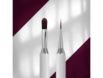 Double-ended gel brush STALEKS 11 mm / liner 12 mm