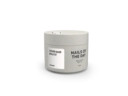 NAILSOFTHEDAY Cover base milk shimmer 07, 30 ml