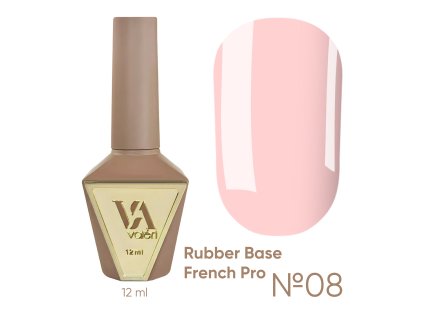 RUBBER BASE FRENCH PRO "VALERI", 12 ml №08