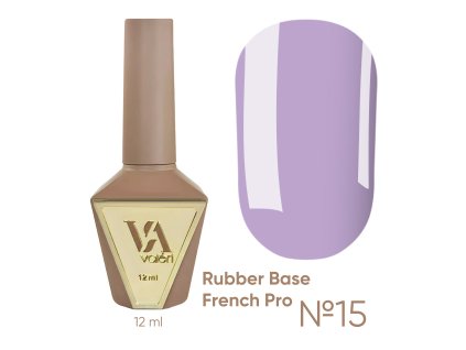 RUBBER BASE FRENCH PRO "VALERI", 12 ml №15