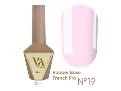 RUBBER BASE FRENCH PRO "VALERI", 12 ml №19
