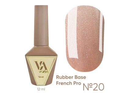 RUBBER BASE FRENCH PRO "VALERI", 12 ml №20