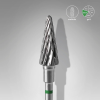 STALEKS EXPERT Tvrdokovová fréza „kužel“ zelená, průměr 6 mm, pracovní část 14 mm