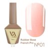 RUBBER BASE FRENCH PRO "VALERI", 12 ml №01