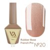 RUBBER BASE FRENCH PRO "VALERI", 12 ml №20